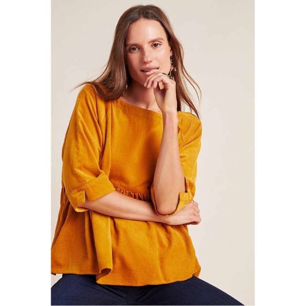 ANTHROPOLOGIE MAEVE Maria Babydoll Blouse XS